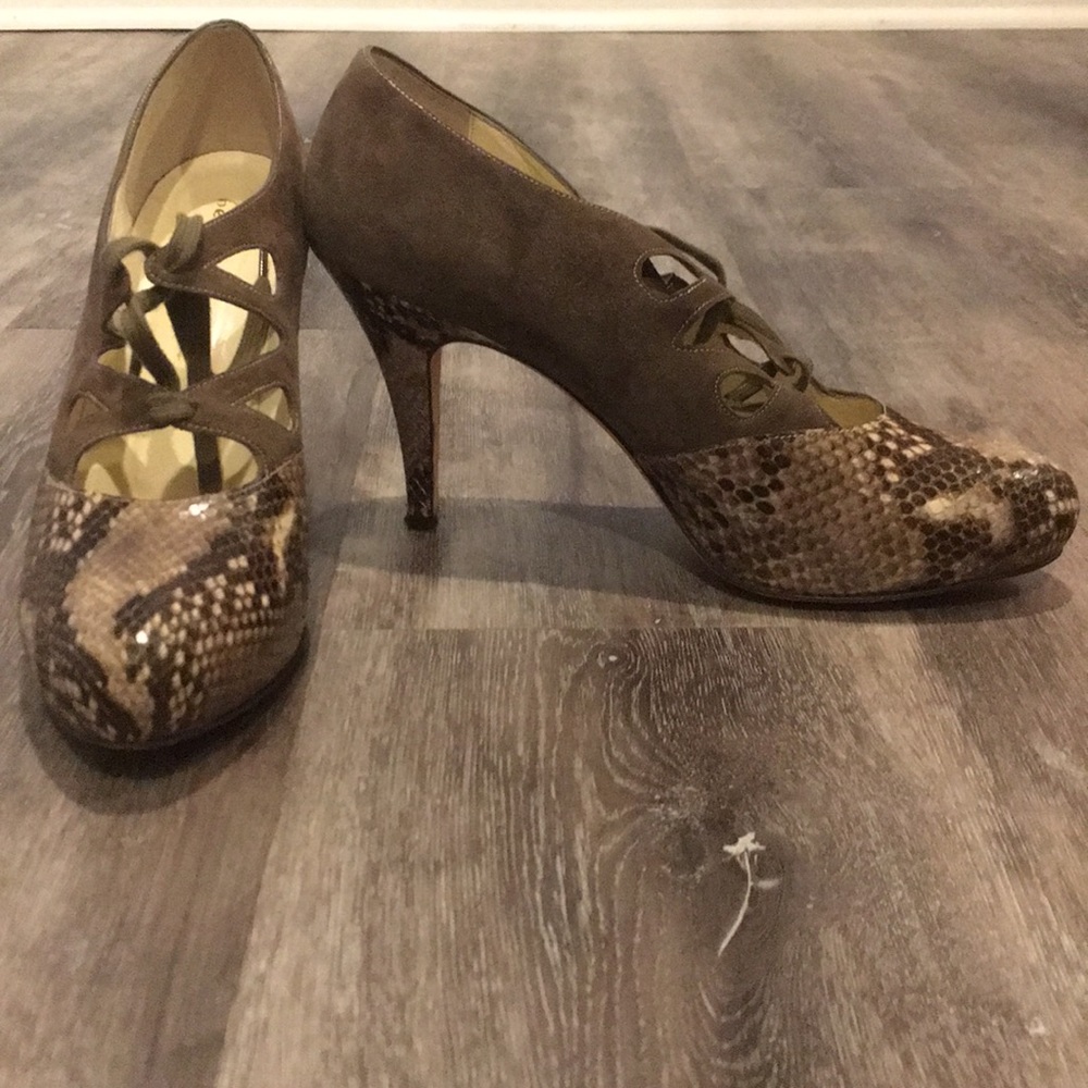 Bettye Muller Snakeskin Pumps